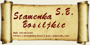 Stamenka Bosiljkić vizit kartica